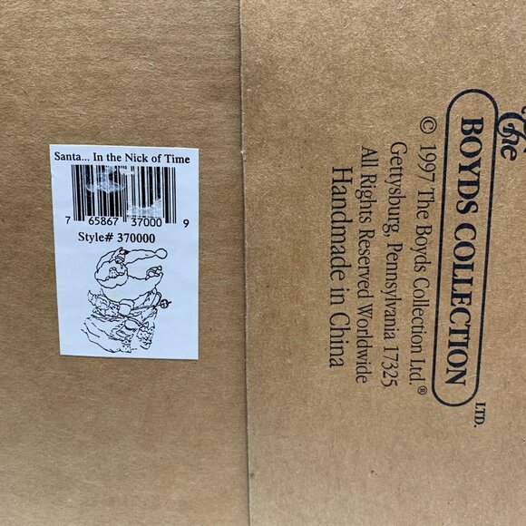 Carvers Choice Figurine In The Nick of Time Santa Skiing Boyds Collection Ltd Ed - Picture 15 of 16